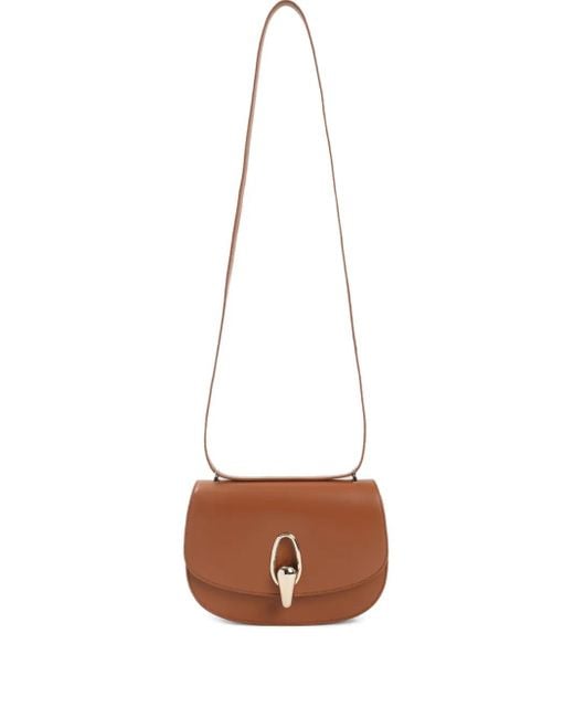Giorgio Armani White Halbmondförmige Schultertasche