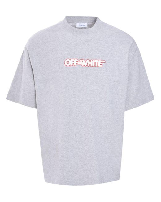 Off White c o Virgil Abloh Round Logo Skate T Shirt in White for Men Lyst Australia