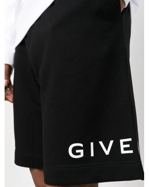 Givenchy Black Archetype Cotton Sweatshorts for men