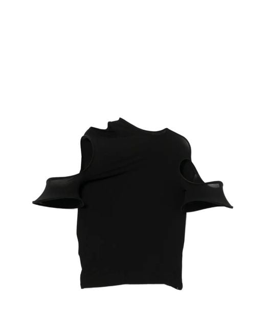 Junya Watanabe Black Cut-Out Asymmetric Top