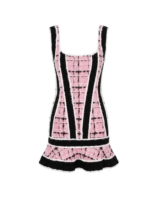 DSquared² White Ruffled-Hem Mini Dress