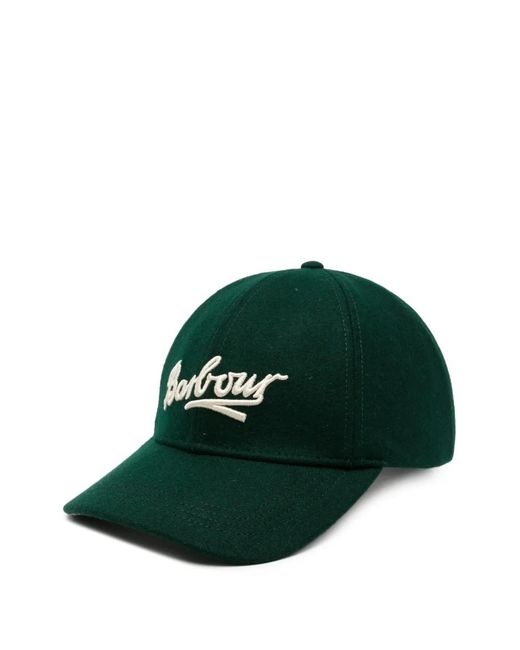 Barbour Green Bowery Logo-Embroidered Baseball Cap