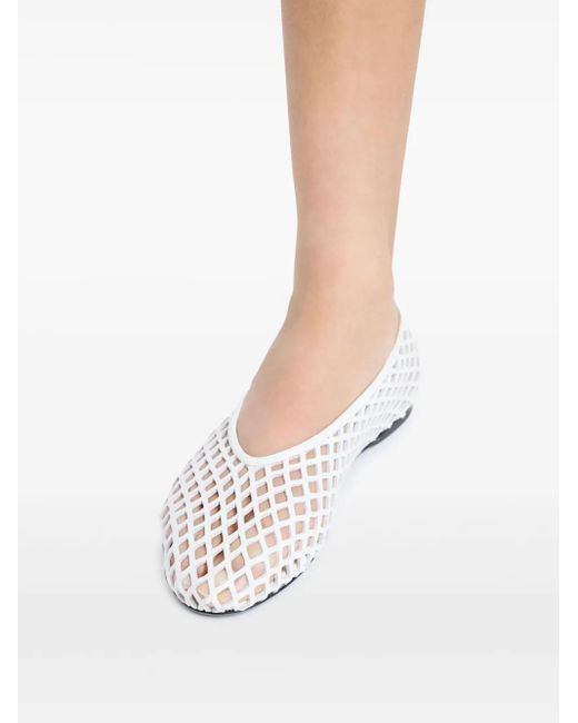 Proenza Schouler White Tee Perforated Ballerina Shoes
