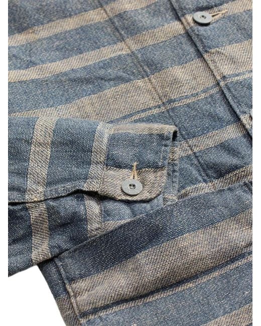 メンズ RRL ストライプ シャツ グレー | Lyst