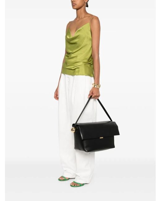 Jacquemus White The Rond Carré Schultertasche