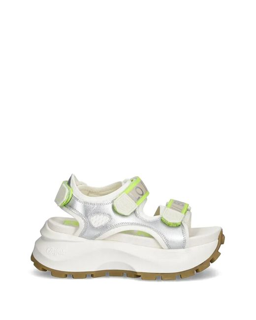 Buffalo White Manhatten Platform Sandals