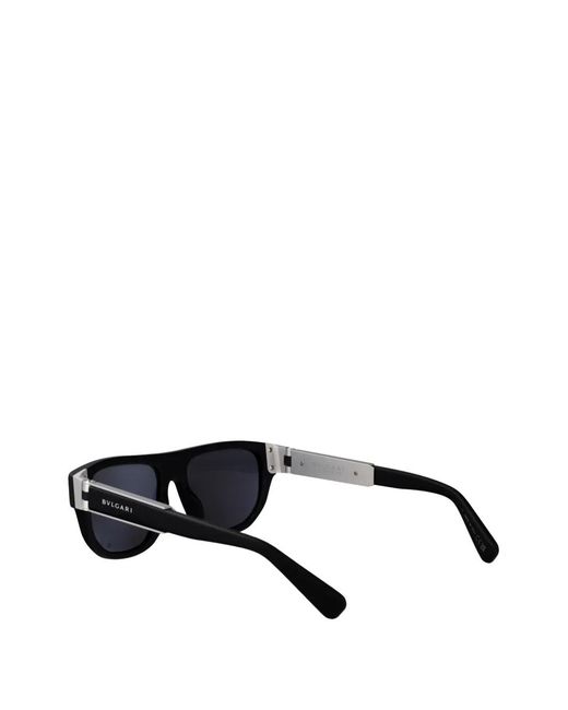 BVLGARI Black Rectangle-Frame Sunglasses
