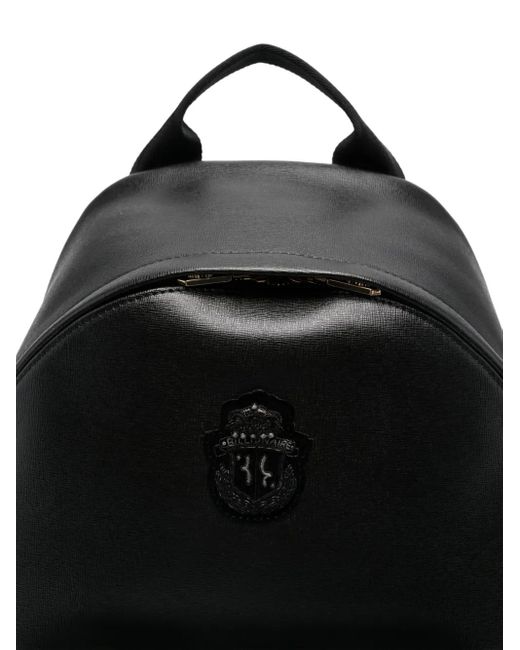 Billionaire Black Leather Backpack for men