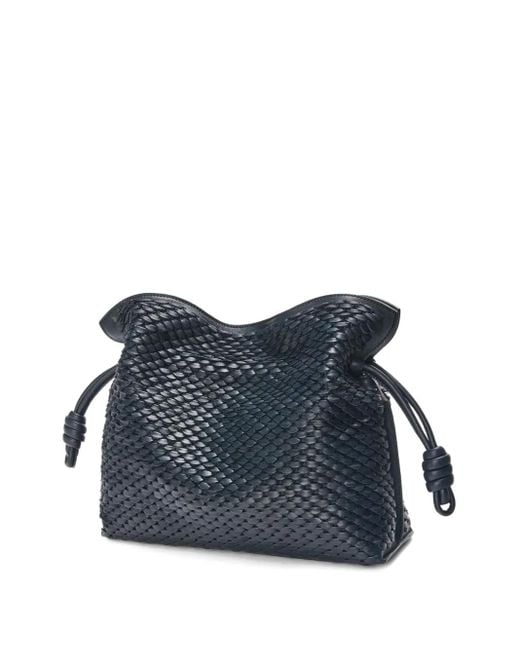 Loewe Blue Medium Flamenco Woven Crossbody Bag