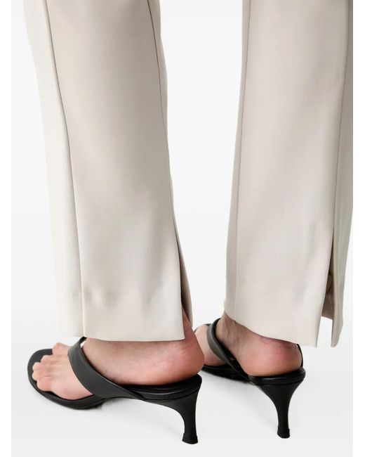Joseph Ribkoff White Split-Cuff Tailored Trousers