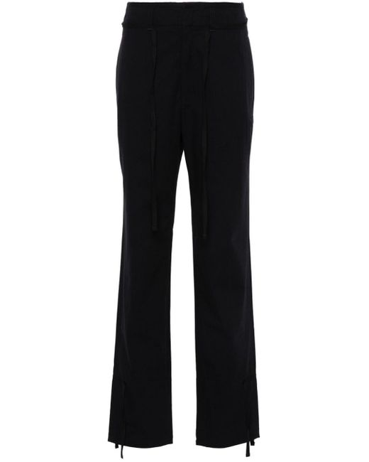 Pantalon droit en coton Lemaire en coloris Black