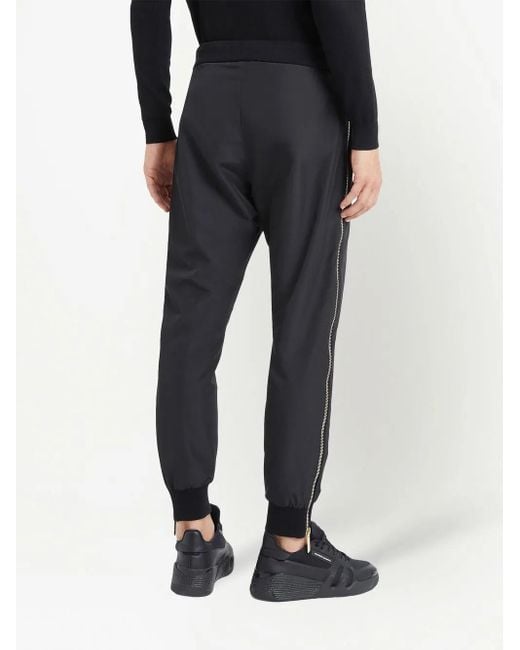 Giuseppe Zanotti Black Logo-Print Track Pants for men