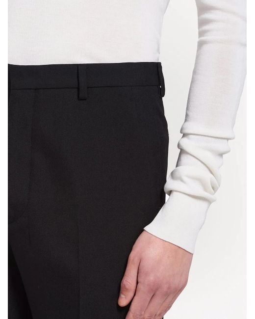 Prada Broek Van Wolblend in het Black voor heren