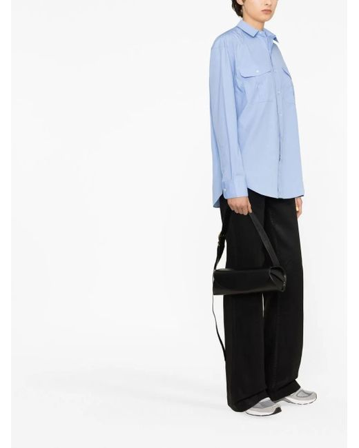 Wardrobe NYC Blue Oversize Cotton Shirt