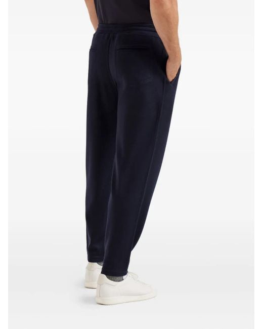 Brunello Cucinelli Blue Drawstring-Cuffed Track Pants for men