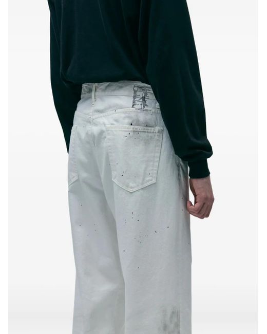 Neighborhood White Splatter-Effect Pants for men