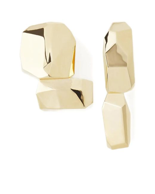 Lanvin White Geometric Earrings