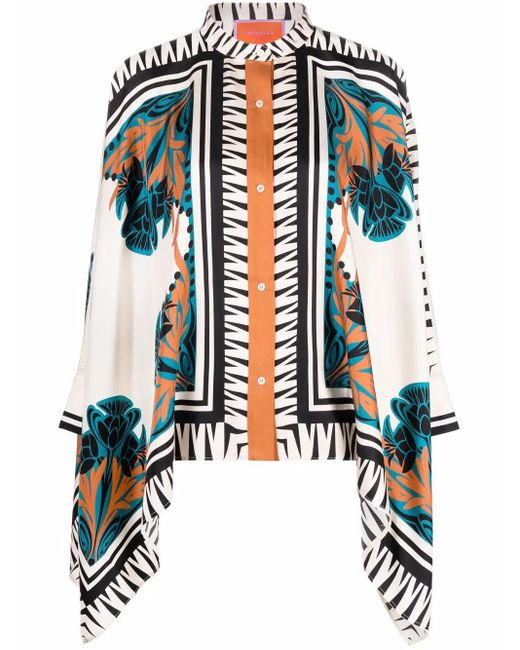 LaDoubleJ White Foulard-Design Shirt