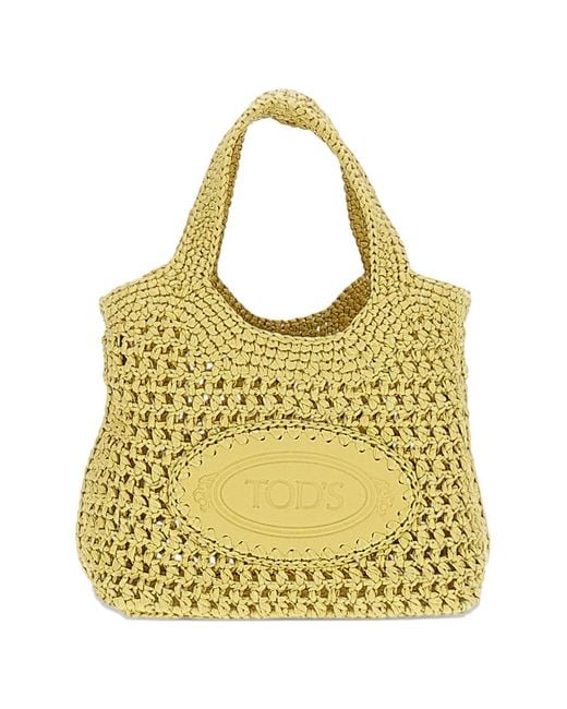 Tod's Metallic Logo-Patch Tote Bag