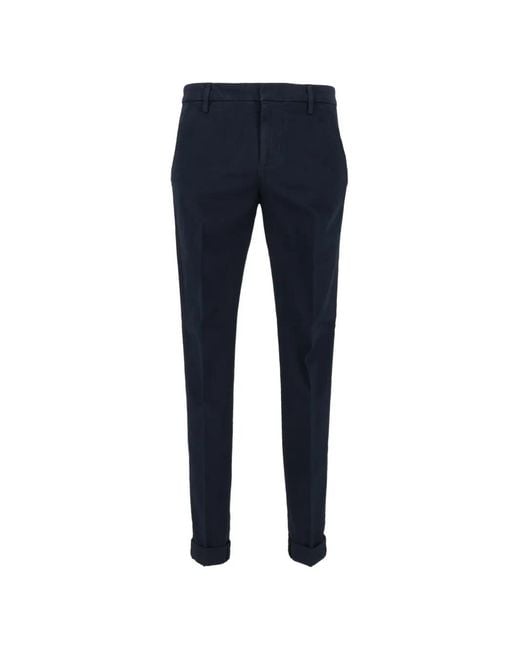 Dondup Blue Gaubert Slim-Fit Trousers for men