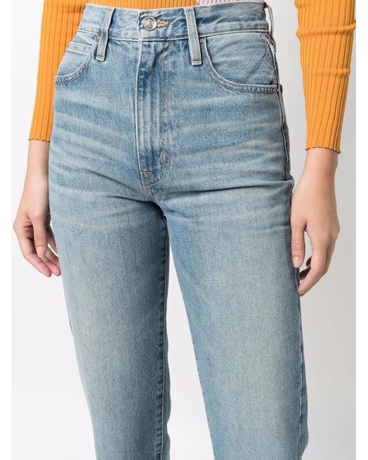 SLVRLAKE Denim Blue London High-Waisted Jeans