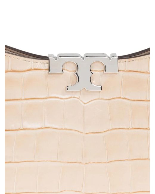 Bolso de hombro Eleanor con relieve de cocodrilo Tory Burch de color Natural