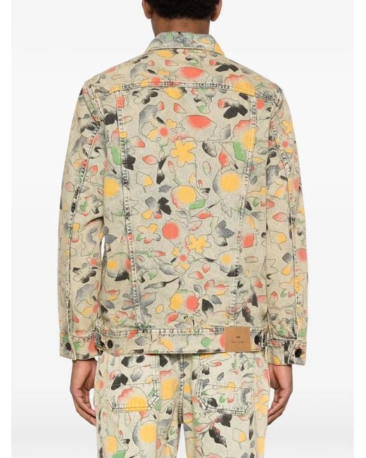 Paul Smith Natural Floral-Print Jacket for men