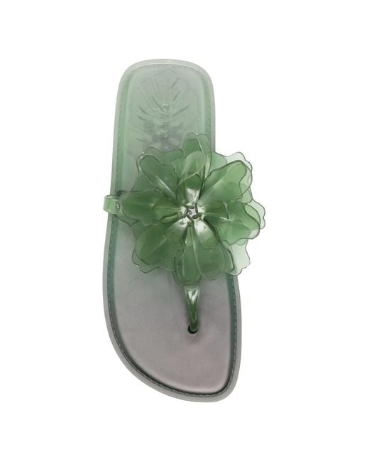 Farm Rio Green Flow-Detail Flip-Flops