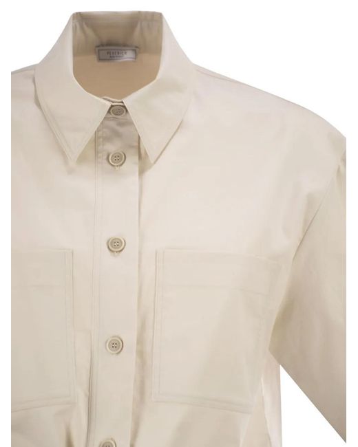 Peserico White Drawstring-Detail Shirt