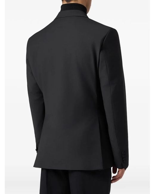 Philipp Plein Black Embellished Buttoned Blazer for men