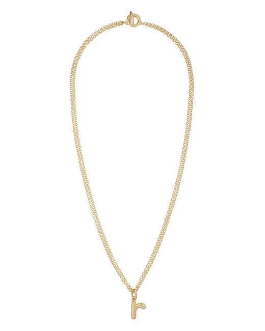Roxanne Assoulin White The Puffy Initial Necklace