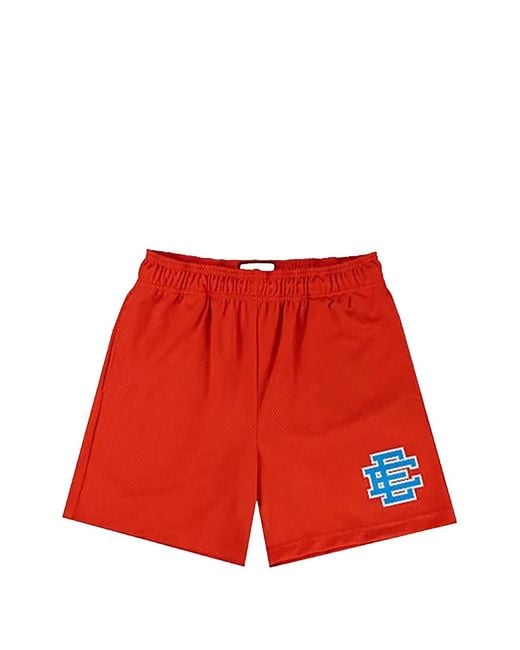 Eric Emanuel Red Basic Logo Shorts for men