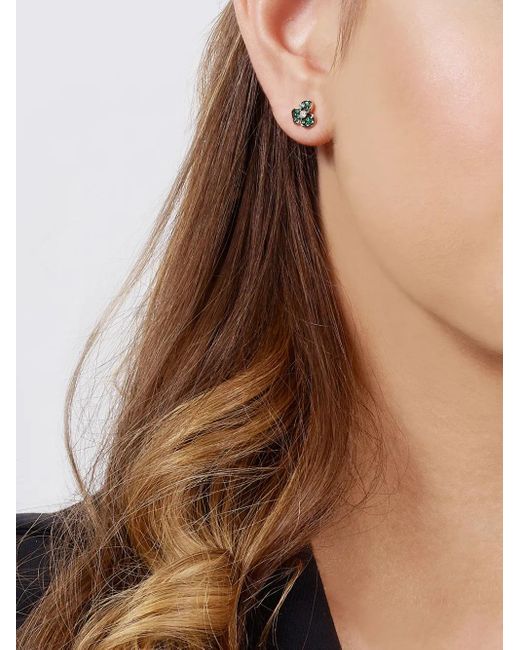 Leo Pizzo Green 18K Rose Candy Flora Emerald Earrings