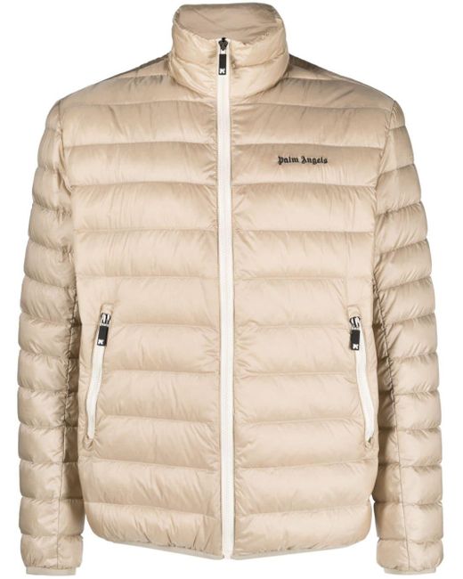 Palm Angels Natural Quilted Down Jacket for men