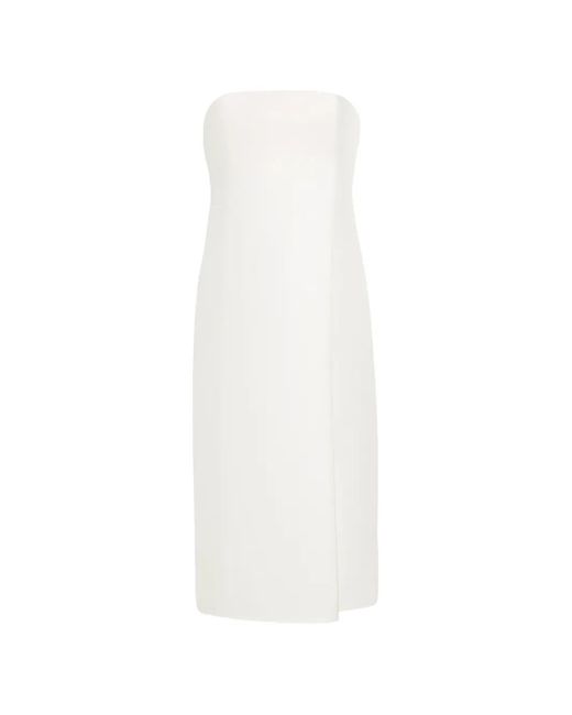 Adam Lippes White Carina Strapless Tunic