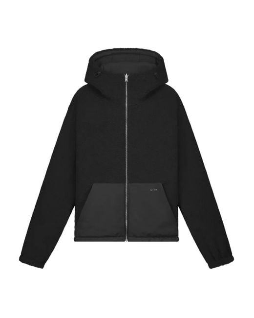 メンズ Arte' フーデッド フリースジャケット Black