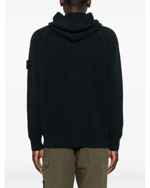 Stone Island Hoodie Met Rits in het Black voor heren