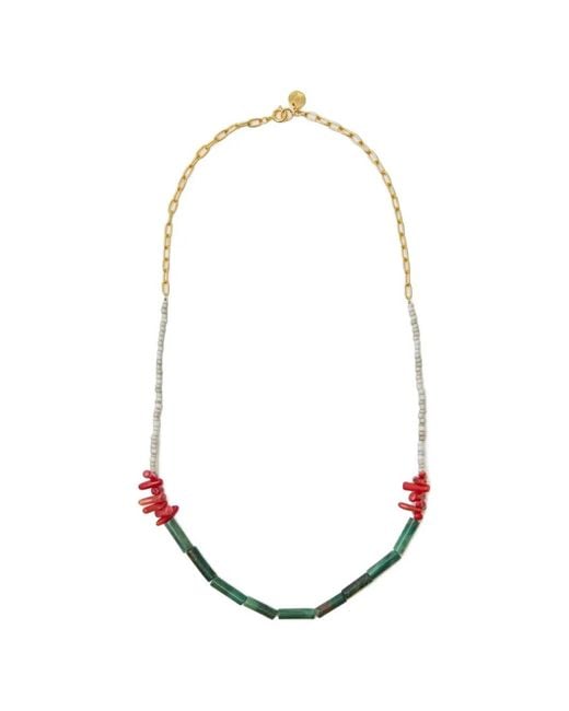 Undercover White Beaded Chain Necklace