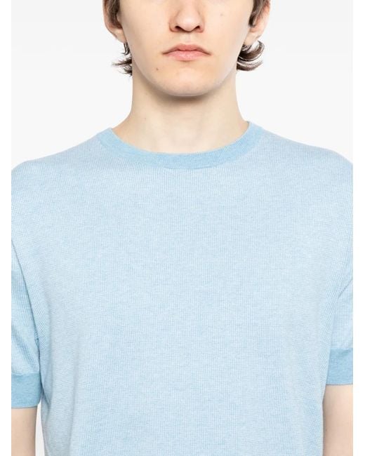 N.Peal Cashmere Blue Newquay T-Shirt for men