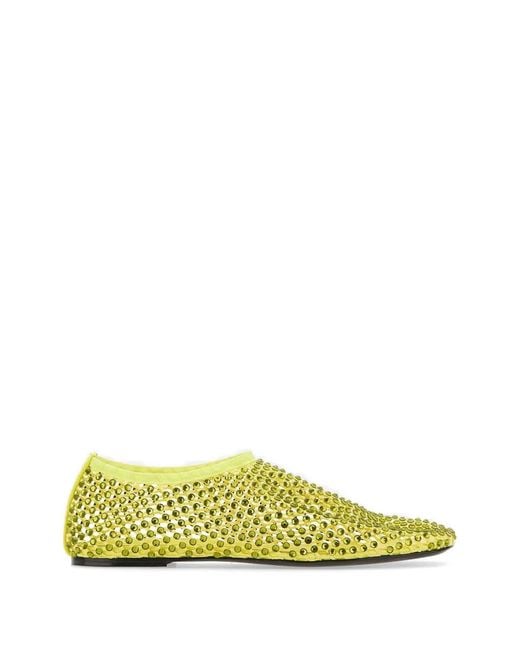 strategia shoes Yellow Bijoux R11 Rhinestone-Embellished Ballet Flats