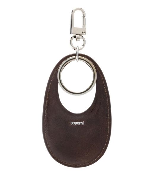 Coperni Metallic Swipe Leather Keychain