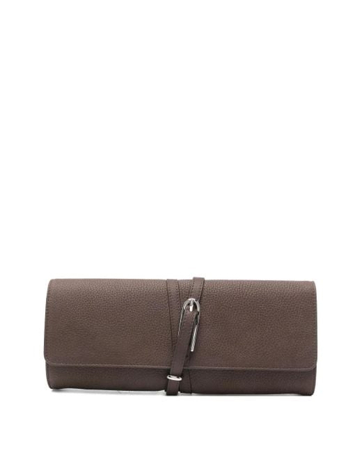 Liffner Brown Belted Clutch Bag