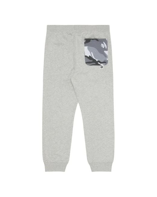 Aape By A Bathing Ape White Logo-Patch Track Pants for men