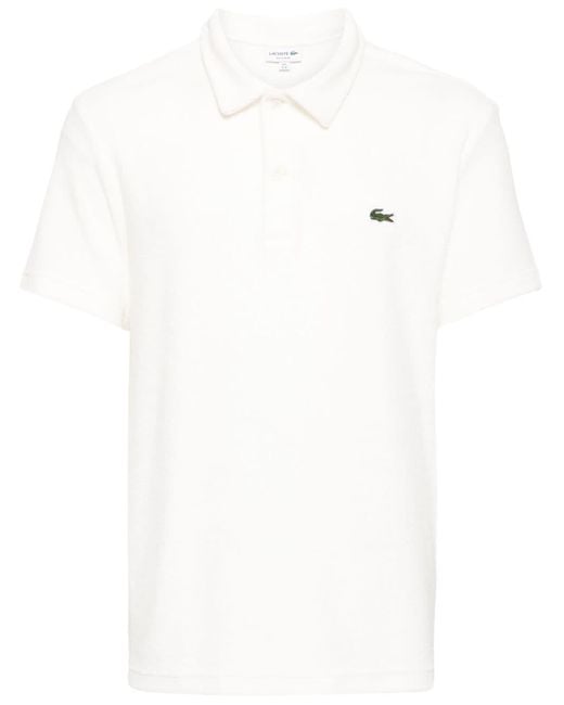 Polo à logo appliqué Lacoste pour homme en coloris White