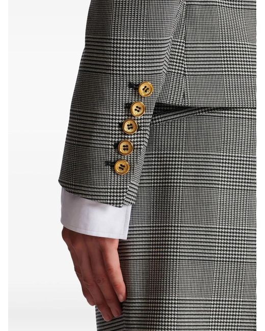 Balmain Prince Of Wales Blazer Met Jacquard in het Gray