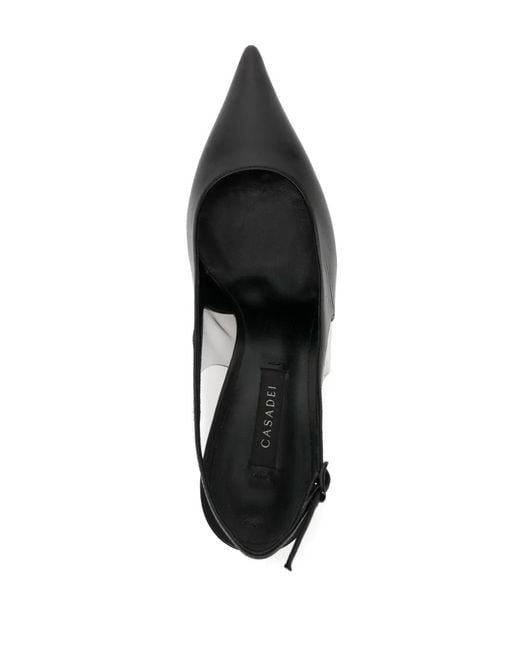 Casadei Black Superblade Jolly Slingback Pumps