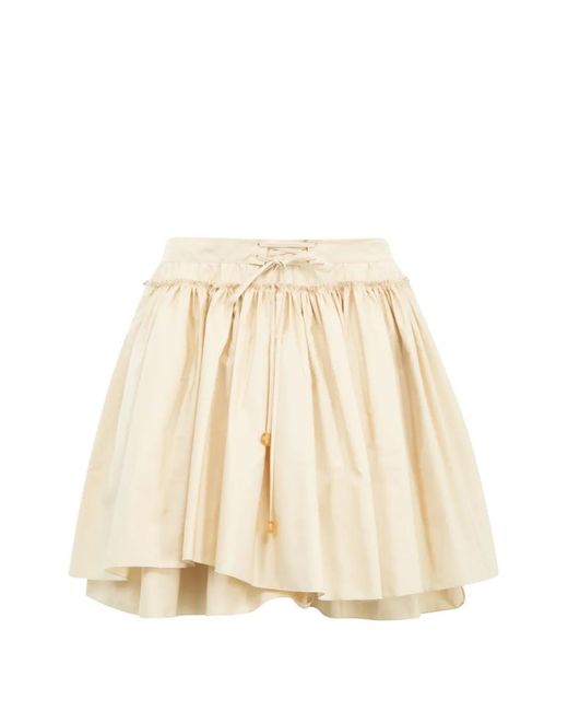 Loewe Natural Layered Mini Skirt