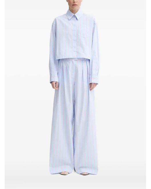 Camicia Crop A Righe di Won Hundred in Blue