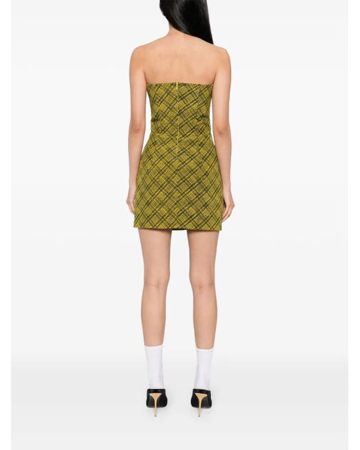 Alessandra Rich Geruite Jurk in het Green
