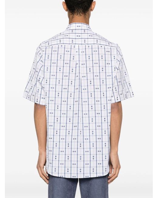 Gucci White Horsebit-print Shirt for men